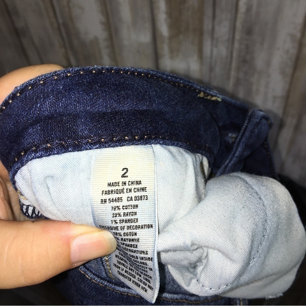 American Eagle Dark Wash Denim Cutoff Shorts - Picture 5 of 6